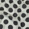 1 Yard Black and White Big Polka Dots Medium Weight Linen Woven Fabric